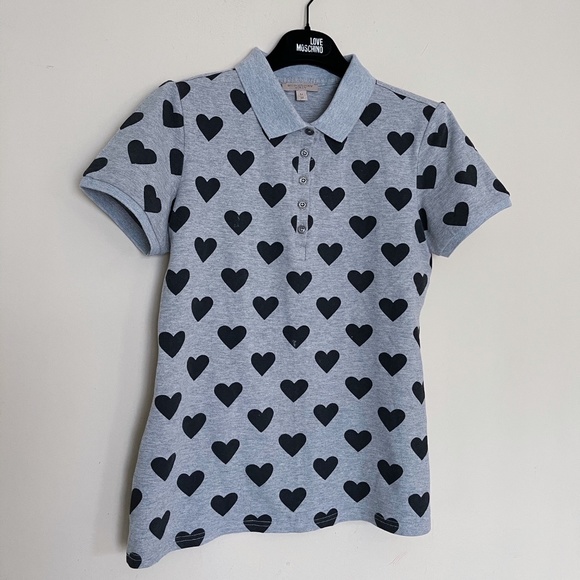 BURBERRY BRIT Heart Print Polo SzM=US8 - Picture 6 of 10